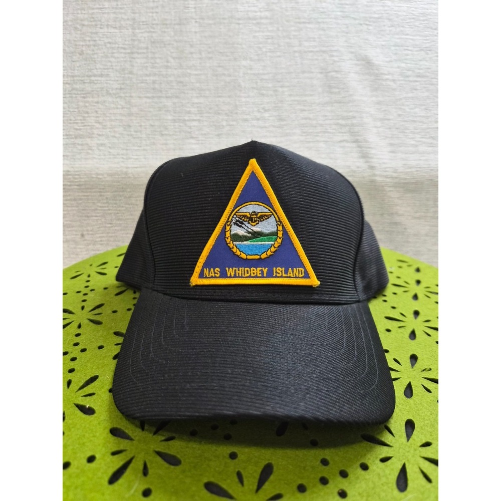 Eagle Crest NAS Whidbey Island Baseball‎ Hat Mens OSFM Black Adjustable Snapback